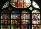 kostel  vitráže v kostele saint-Eustach : architektura, interiér, kostel, vitráž