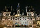 Pařížská radnice : Paříž 2021, architektura, kategorie, noční